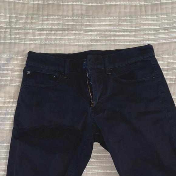 lucky brand black shants cut off distressed shorts grunge vintage ripped bottoms - Picture 9 of 16